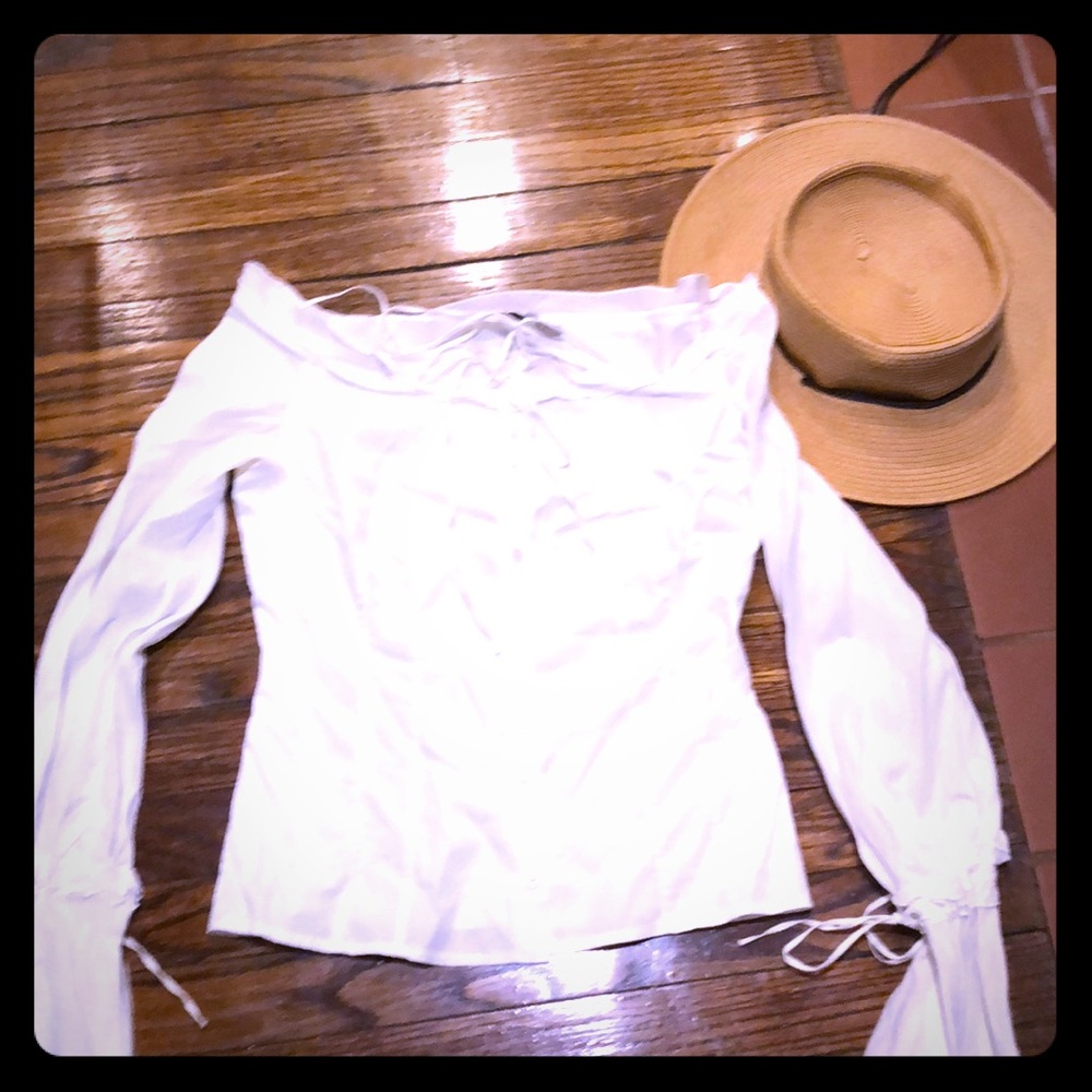 ANNE FONTAINE Iconic White Shirt BELL SLEEVE